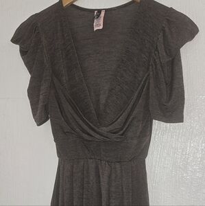 Express Black Cowl Neck Ruched Dress
